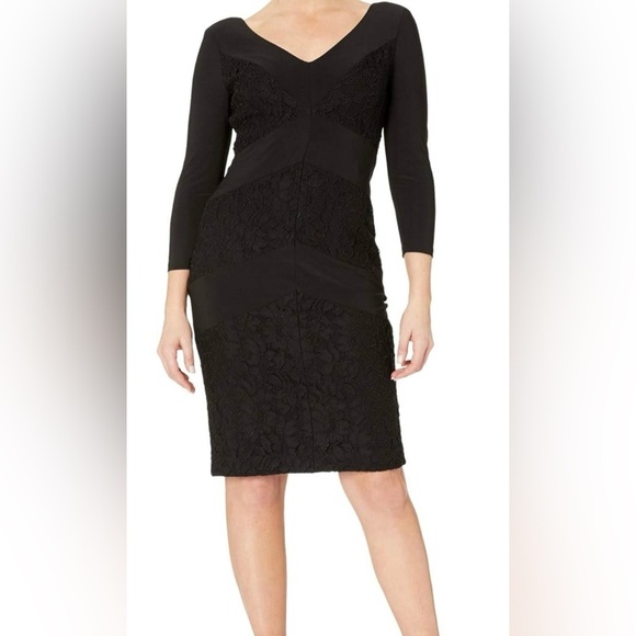 Ralph Lauren Dresses & Skirts - Ralph Lauren Black with lace detail fitted dress Size 12